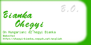 bianka ohegyi business card